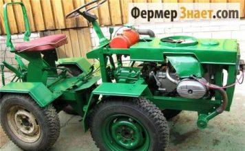 Самодельный трактор с переломной рамой